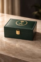 شنطة جلد اخضر ربع كيلو