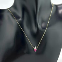 عقد ذهب ناعم على شكل قلب ( 0.5 جرام - عيار 18 - NE...