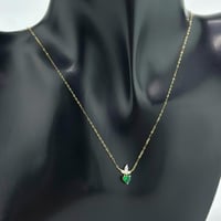 عقد ذهب ناعم على شكل قلب ( 0.5 جرام - عيار 18 - NE...