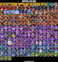 حساب ايبيك يحتوي على 213 سكن+148 بيكاكس+178 رقصه +...