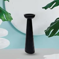 شمعدان سيراميك اسود مسلة 4948