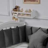 مفرش سرير أطفال مخدات 5 قطع رمادي لحماية وراحة مثا...