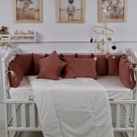 مفرش سرير أطفال مخدات 5 قطع دم الغزال لحماية وراحة...