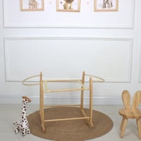 قاعدة سلة موسى خشبي هزاز جانبي