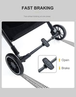 عربية ثنائية الاتجاه بأطراف ذهبية