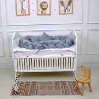 مفرش سرير أطفال ظفيرة 5 قطع ازرق بتصميم حصري لحماي...