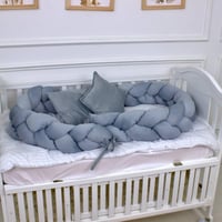 مفرش سرير أطفال ظفيرة 5 قطع ازرق بتصميم حصري لحماي...