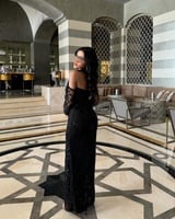 فستان سهرة اسود انيق