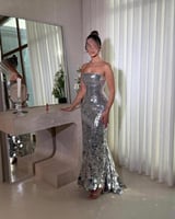 فستان سهرة لماع