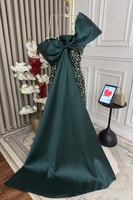 فستان سهرة اوف شولدر بلونين