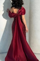 فستان سهرة اوف شولدر بلونين