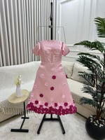 فستان السن المحير فخم مكشوف الاكتاف مع ورود