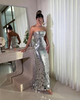 فستان سهرة لماع