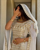 جلابية سكري رمضانية بتطريز ذهبي فاخر