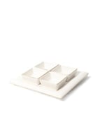 صينية تقديم ميلامين مربعة مع 4 فواصل – عملية وأنيق...