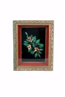 لوحة جدارية بإطار خشبي ذهبي ملكي وزجاج مقوى