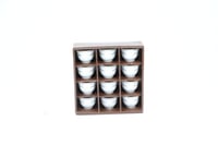 طقم فناجيل قهوة بورسلان فاخر – اللون الأبيض الكلاس...