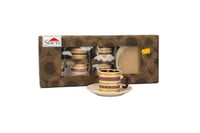 طقم فناجيل قهوة مع الصحن – بورسلان فاخر من SAFA