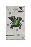 عربة أطفال مزدوجة Contours باللون الأسود