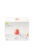 طقم 6 أكواب زجاجية شفافة – سعة 370 مل، صناعة سعودي...