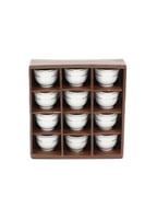 طقم فناجيل قهوة بورسلان فاخر – اللون الأبيض الكلاس...