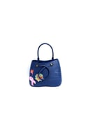 شنطة نسائية مطاطية أزرق داكن مع حقيبة داخلية – عمل...