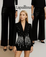 جاكيت سهرة أسود مطرّز بالكريستال – موديل فاخر محدو...