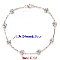 إسوار من الفضه الاسترليني الاصلي 100% مرصع بعدد 8...