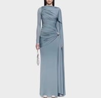 فستان أنيق وبسيط من القماش العالي التمدد( ستريتش ق...