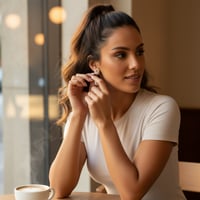 حلق من اللؤلؤ الطبيعي وصناعه يدويه / HQ 103