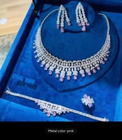 مجموعة مجوهرات زفاف جديدة مكونة من 4 قطع من الزركو...