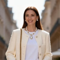 طقم مكون من ٣ قطع من اللؤلؤ الطبيعي المميز