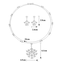 طقم مجوهرات من عقد و حلق من الفضه الأصلي المطلي بع...