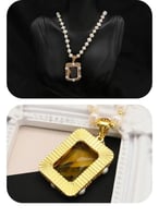 طقم من اللؤلؤ الطبيعي والحجر العسلي/ LS 0180