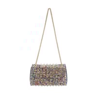 حقيبة كتف مرصعة بكريستالات اليشم