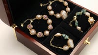 مجموعة من أساور اللؤلؤ الطبيعي / GB1066