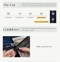 خاتم Charming كلاسيكي مرصع بألماسات المويسانيتي