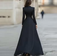 فستان سهرة أنيق بأكمام طويلة سادة بقصة ضيقة، طويل...