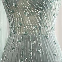 فستان سهرة جاهز من التول الفرنس الفاخر مشكوك بالخر...