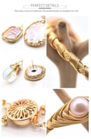 حلق من اللؤلؤ الطبيعي نص دائره / HQ 105