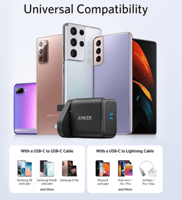 انكر - شاحن جداري بمنفذ pd شحن سريع قوه 30W