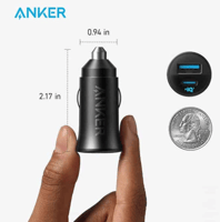 شاحن سيارة انكر 30 واط منفذ USB ومنفذ تايب سي IQ