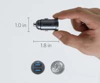 شاحن سيارة صغير Anker PowerDrive 2 مصنوع من سبائك...