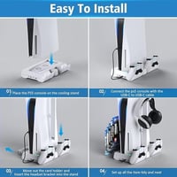 قاعدة بلايستيشن 5 عمودي ومروحة تبريد دي ام جيه PS5...