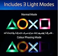 لينجي، أيقونة بلاي ستيشن، ضوء نيون LED، أيقونة تحك...