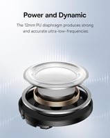 باسيوس سماعات اذن بلوتوث E20 من باوي، مشغلات 12 مل...