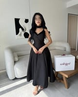 فستان ميد اسود G110