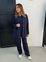 جاكيت لون كحلي 2