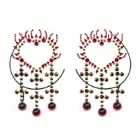 ملصقات صدرية ذاتية اللصق من الراتنج المرصع بأحجار...