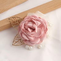 6 قطع معصم أنيق بتصميم الزهور و أوراق شجر ذهبية لو...